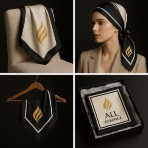 Lenço Branco e Preto Espirito Santo All Essence